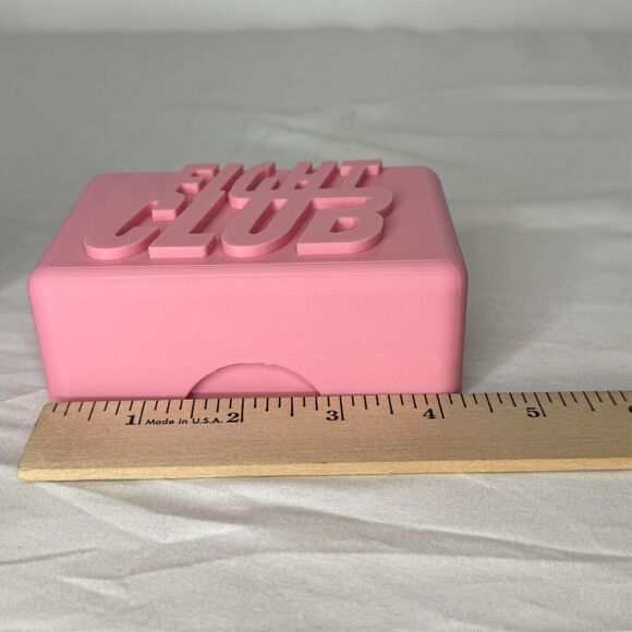 Fight Club Soap Bar Prop Pink Iconic Movie Decor Man Cave Gift Holder - Picture 7 of 7